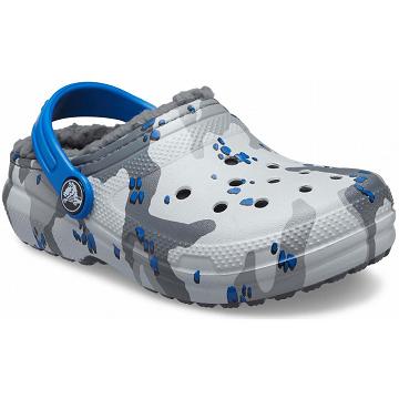 Crocs Classic Bélelt Camo Klumpa Lány Szürke | HU 1474KORI